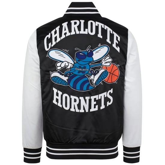 Mitchell & Ness NBA Charlotte Hornets Herren Satin Bomberjacke - Image 4