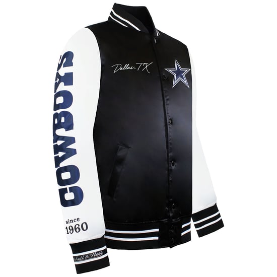 Mitchell & Ness NFL Dallas Cowboys Herren Satin Bomberjacke - Image 2