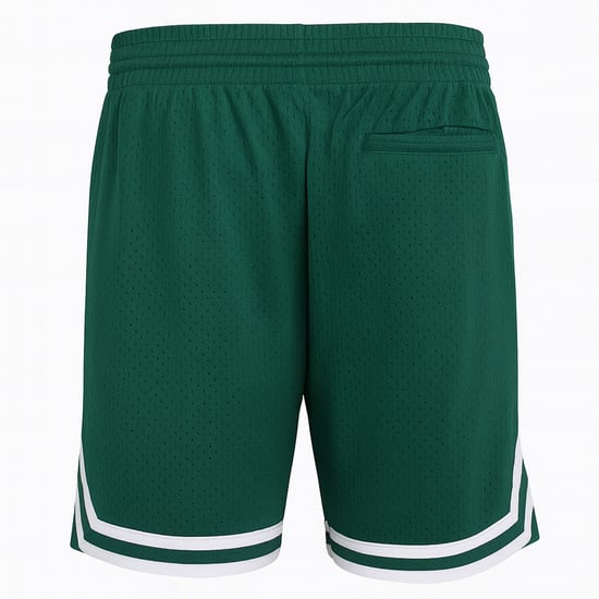Mitchell & Ness Basic Mens Green Shorts - Image 2