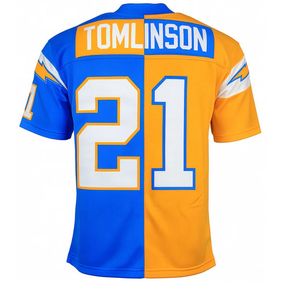 Mitchell & Ness NFL San Diego Chargers 21 Tomlinson Split Legacy Trikot - Image 4