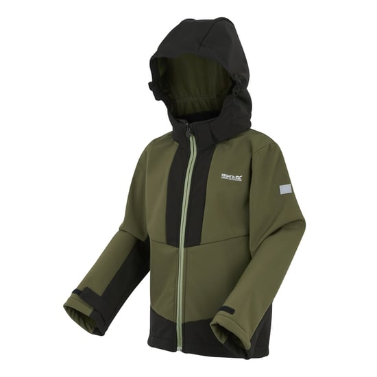Regatta - "Haydenbury" Softshelljacke für Kinder, Wasserfest (Oliv/Schwarz) - Image 3