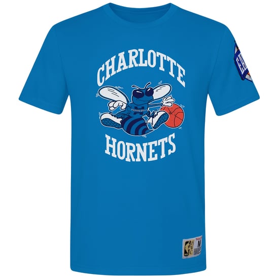 Mitchell & Ness NBA Charlotte Hornets Origins Herren Blau T-Shirt - Image 1