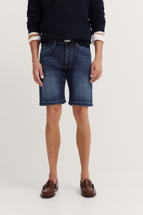 Bugatti Herren Jeans-Bermuda im Used-Wash-Design - Image 1