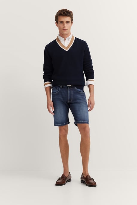 Bugatti Herren Jeans-Bermuda im Used-Wash-Design - Image 4