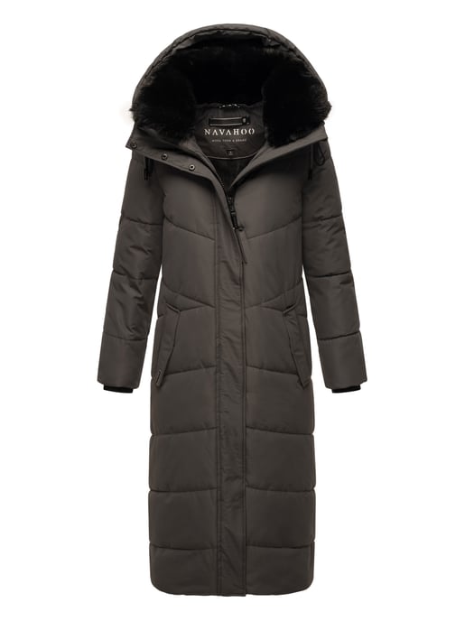 Navahoo Damen Winter Steppmantel Hingucker – Extra Lang & Warm - Image 1