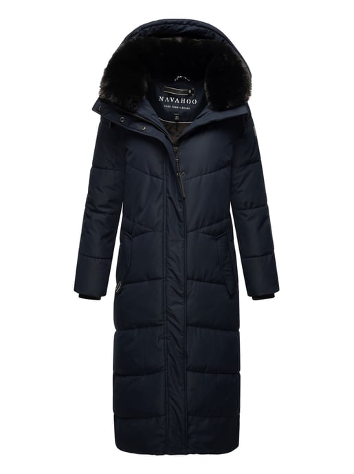 Navahoo Damen Winter Steppmantel Hingucker – Extra Lang & Warm - Image 1