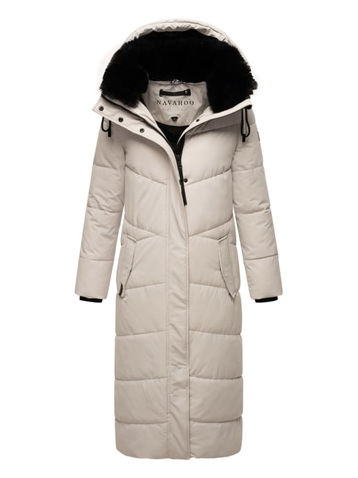 Navahoo Damen Winter Steppmantel Hingucker – Extra Lang & Warm - Image 1