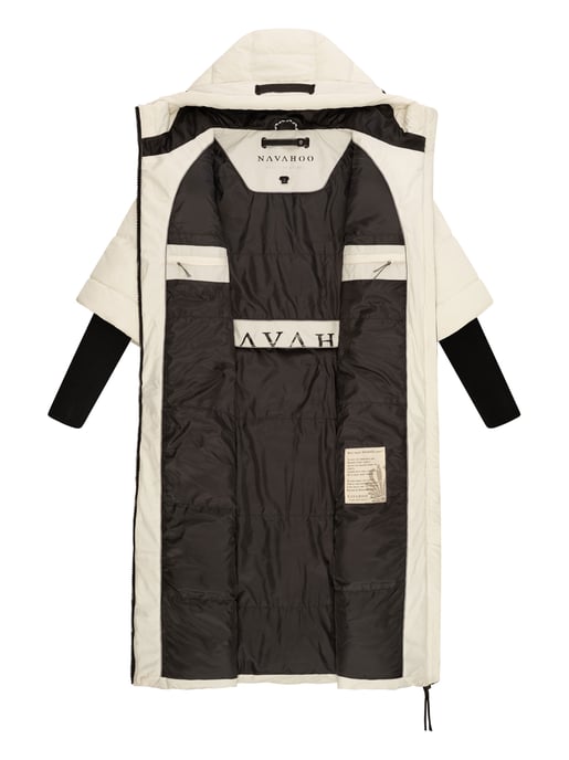 Navahoo Damen Steppjacke Ciao Miau – Extra Lang & Warm - Image 5