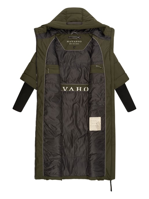 Navahoo Damen Steppjacke Ciao Miau – Extra Lang & Warm - Image 5