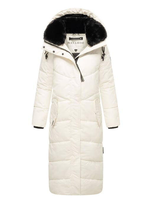 Navahoo Damen Winter Steppmantel Hingucker – Extra Lang & Warm - Image 1