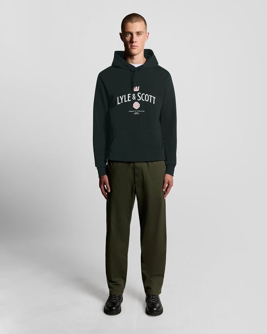 Lyle & Scott Cheers Grafik Loopback Hoodie - Marineblau - Image 2