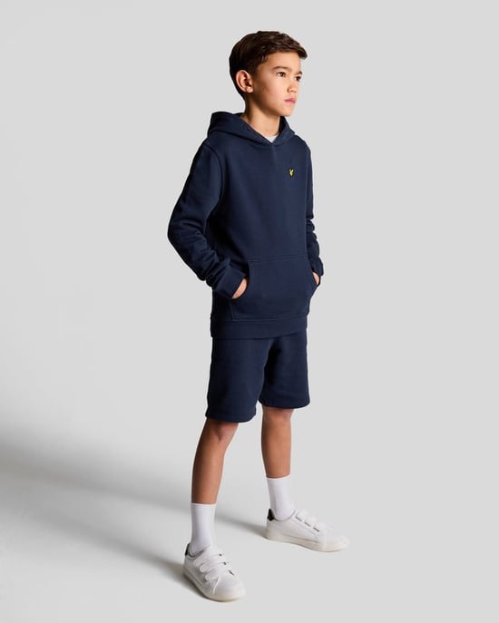 Lyle & Scott Jungen Loopback-Baumwoll-Hoodie - Marineblau - Image 2