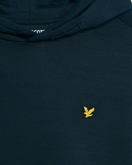 Lyle & Scott Jungen Brushback Fleece Hoodie - Marineblau - Image 2
