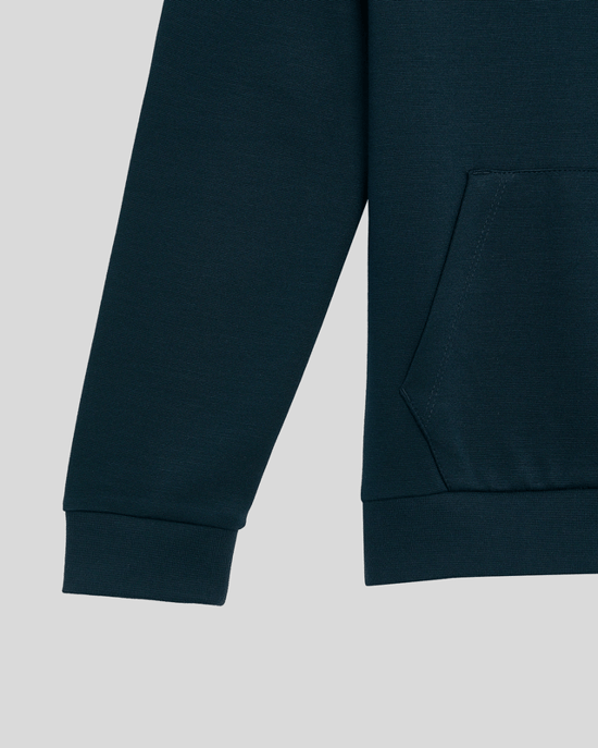 Lyle & Scott Jungen Brushback Fleece Hoodie - Marineblau - Image 3