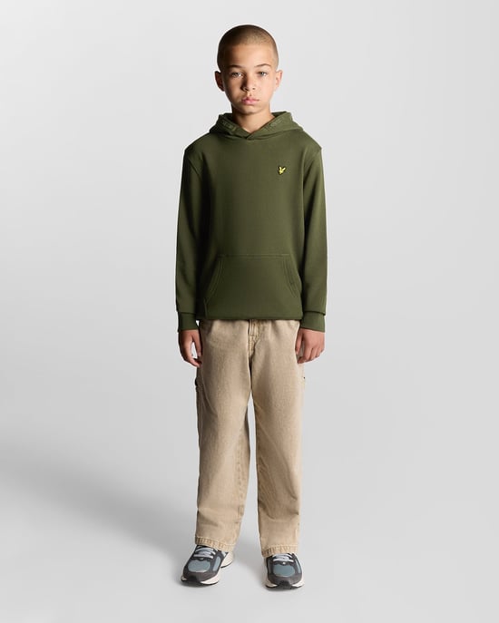 Lyle & Scott Jungen Loopback Baumwoll Hoodie - Grün - Image 2