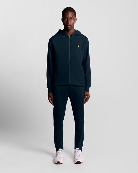 Lyle & Scott Sports Leichter Kapuzenpullover mit Reißverschluss – Marineblau - Image 2