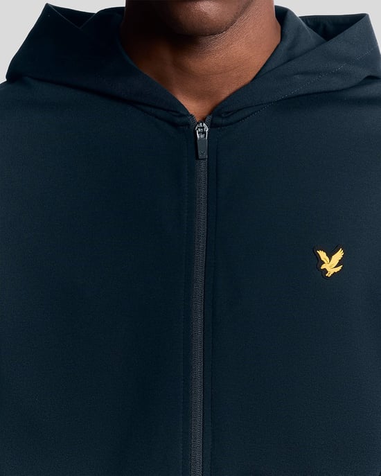 Lyle & Scott Sports Leichter Kapuzenpullover mit Reißverschluss – Marineblau - Image 3