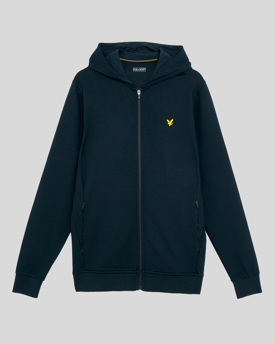 Lyle & Scott Sports Leichter Kapuzenpullover mit Reißverschluss – Marineblau - Image 5