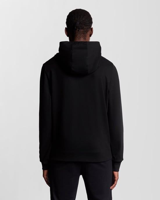 Lyle & Scott Sports Leichter Kapuzenpullover mit Reißverschluss – Schwarz - Image 4