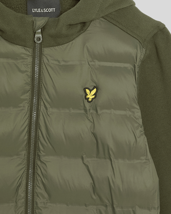 Lyle & Scott Jungen Hybrid Hoodie - Grün - Image 3