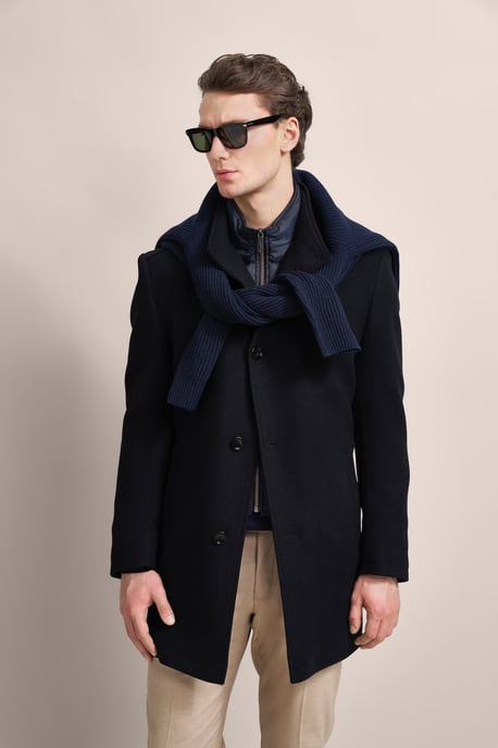 Bugatti Herren Wollmantel mit Westenfake - Image 1