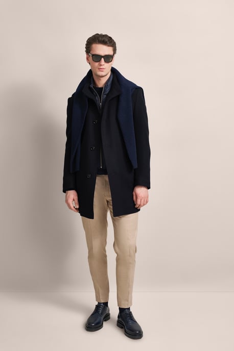 Bugatti Herren Wollmantel mit Westenfake - Image 4