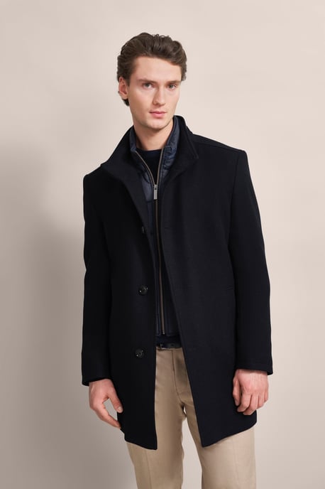 Bugatti Herren Wollmantel mit Westenfake - Image 5
