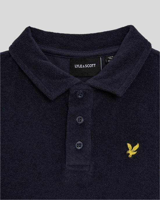 Lyle & Scott Frottee-Poloshirt für Jungen, Marineblau - Image 2