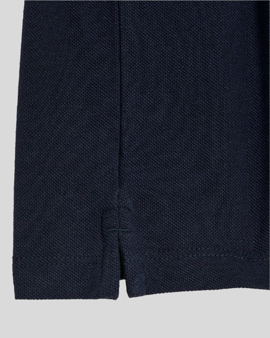 Lyle & Scott Leinen-Poloshirt für Jungen – Marineblau - Image 3