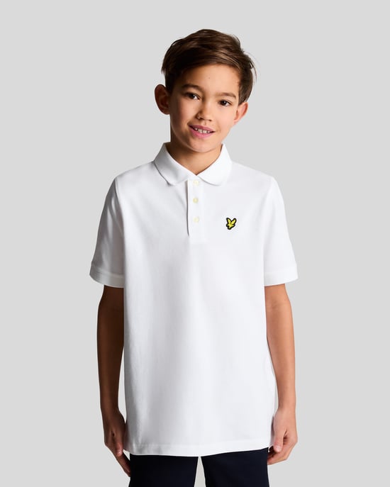 Lyle & Scott Jungen Baumwoll-Poloshirt - Weiß - Image 1
