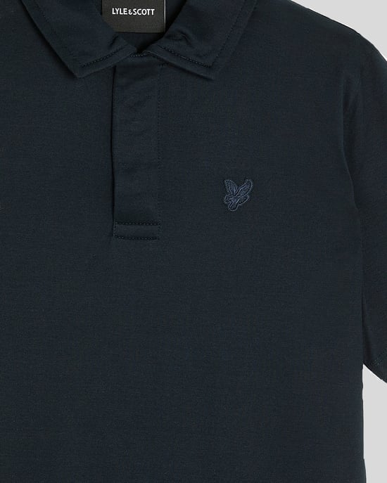 Lyle & Scott Poloshirt aus merzerisierter Baumwolle für Jungen, Ton in Ton, Marineblau - Image 3
