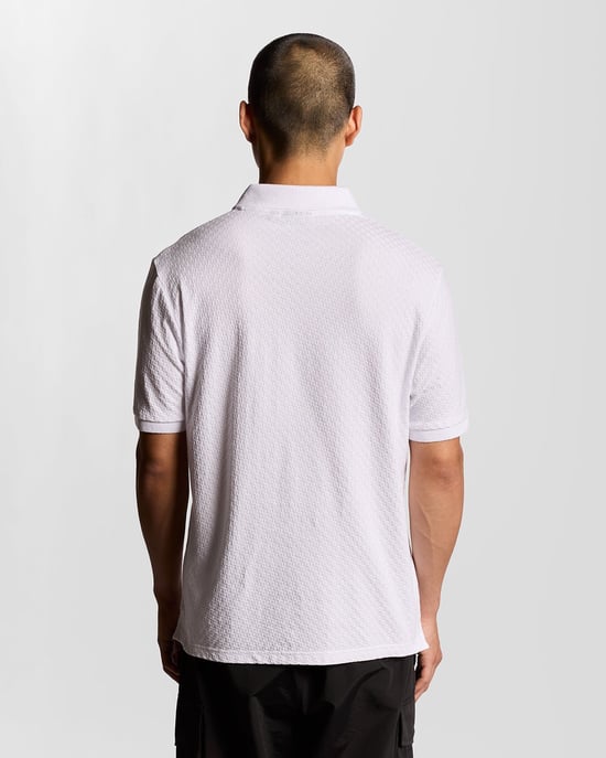 Lyle & Scott Poloshirt mit Fußballkragen – Weiß - Image 4