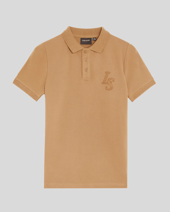 Lyle & Scott Jungen L&S Monogram Poloshirt - Braun - Image 1
