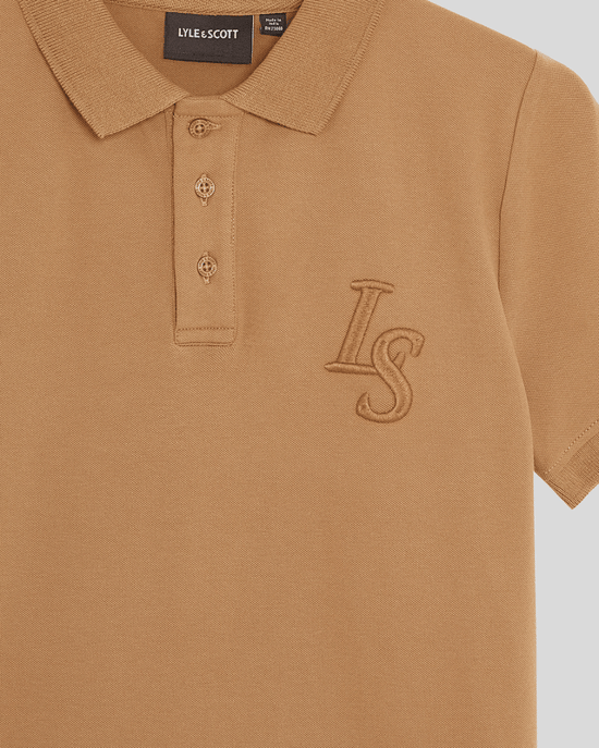 Lyle & Scott Jungen L&S Monogram Poloshirt - Braun - Image 3