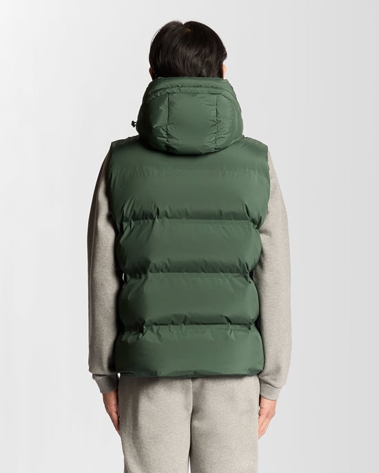Lyle & Scott Schwere Steppweste mit Kapuze - Grün - Image 4