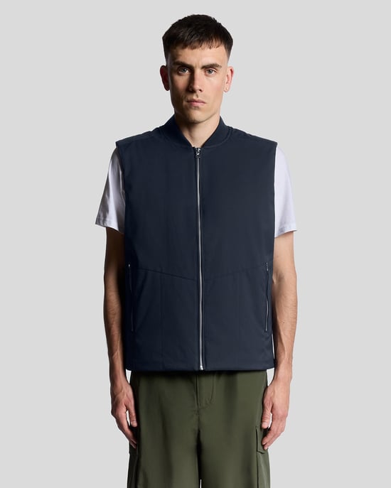 Lyle & Scott Golf – Wasserabweisende, isolierte Weste – Marineblau - Image 1