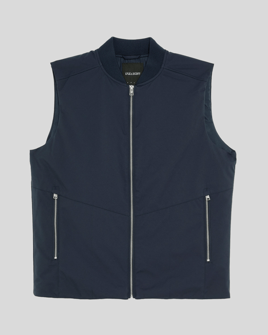 Lyle & Scott Golf – Wasserabweisende, isolierte Weste – Marineblau - Image 5