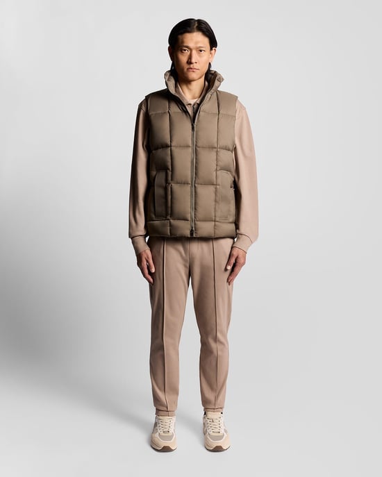 Lyle & Scott Square Cocoon Pufferweste - Braun - Image 2