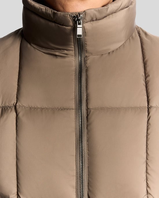 Lyle & Scott Square Cocoon Pufferweste - Braun - Image 3