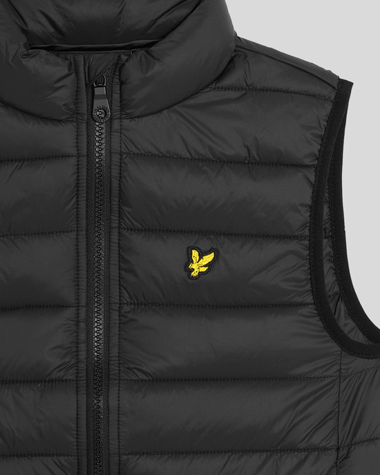 Lyle & Scott Leichte, wattierte Weste für Jungen – Schwarz - Image 3