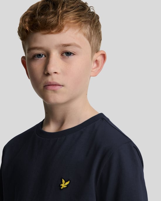 Lyle & Scott Baumwoll-T-Shirt für Jungen – Marineblau - Image 4