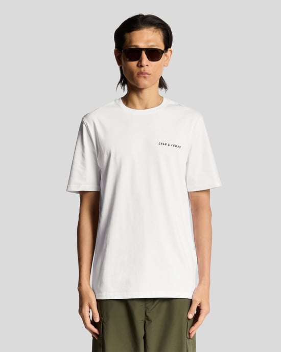 Lyle & Scott Baumwoll-T-Shirt mit Rundhalsausschnitt und Logoschriftzug - Weiß - Image 1