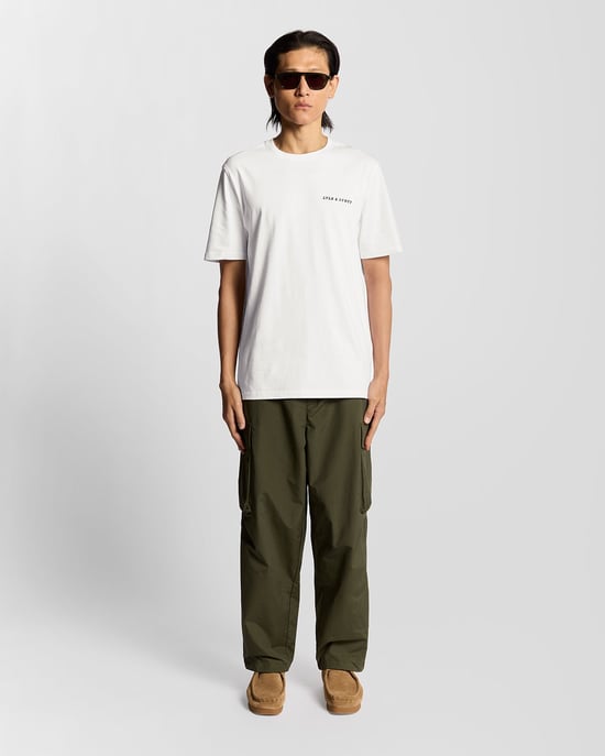 Lyle & Scott Baumwoll-T-Shirt mit Rundhalsausschnitt und Logoschriftzug - Weiß - Image 2
