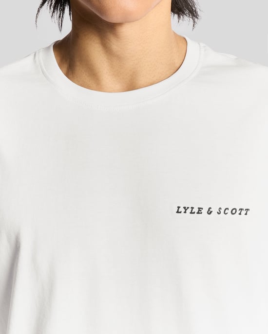 Lyle & Scott Baumwoll-T-Shirt mit Rundhalsausschnitt und Logoschriftzug - Weiß - Image 3