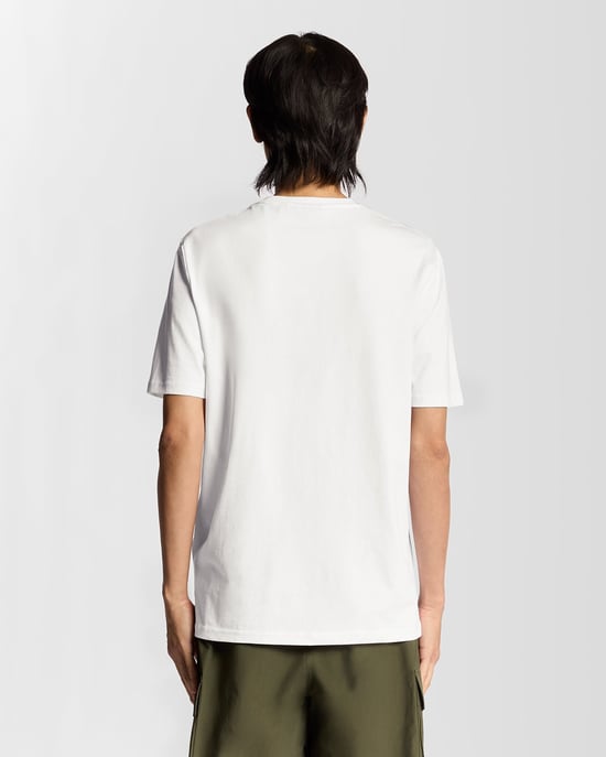 Lyle & Scott Baumwoll-T-Shirt mit Rundhalsausschnitt und Logoschriftzug - Weiß - Image 4