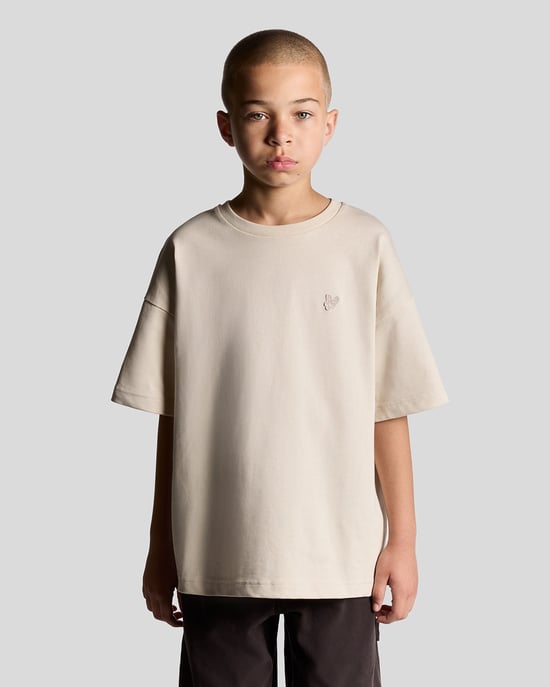 Lyle & Scott Schweres, entspanntes T-Shirt für Jungen – Weiß - Image 1