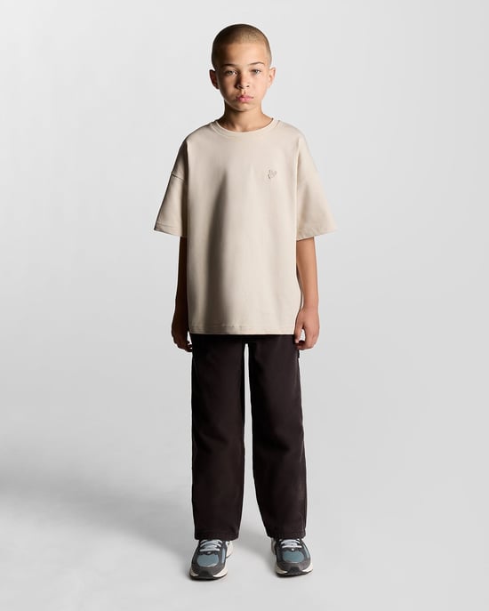 Lyle & Scott Schweres, entspanntes T-Shirt für Jungen – Weiß - Image 2