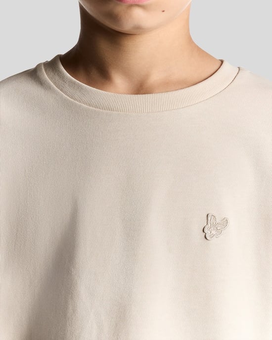 Lyle & Scott Schweres, entspanntes T-Shirt für Jungen – Weiß - Image 3