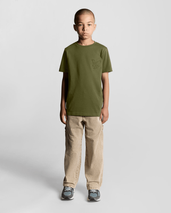 Lyle & Scott Jungen-T-Shirt mit geprägtem Adler - Grün - Image 2