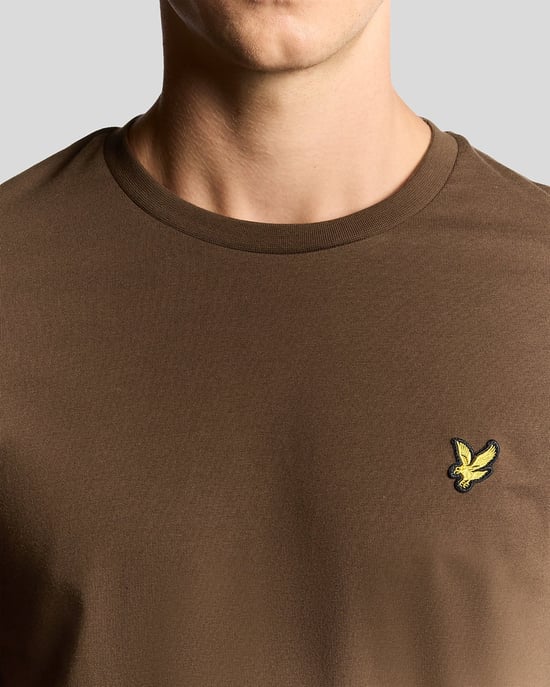 Lyle & Scott Baumwoll-T-Shirt mit Rundhalsausschnitt - Braun - Image 3